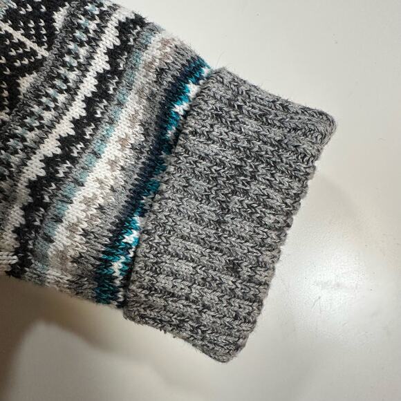 Victoria's Secret Women's Large 100% Cotton Nordic Pattern Cropped Sweater - Picture 8 of 10